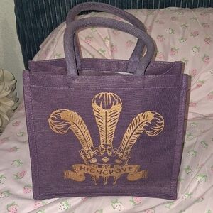 Purple and Gold Mini Tote Bag